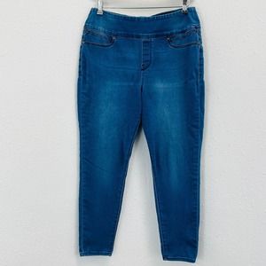 Womens 14 Seven7 Skinny Jeans Tummy Toner Jeggings Light Blue Wash 29"‎ Inseam